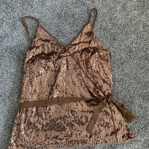 Bronze sequence tank top.  New with tags